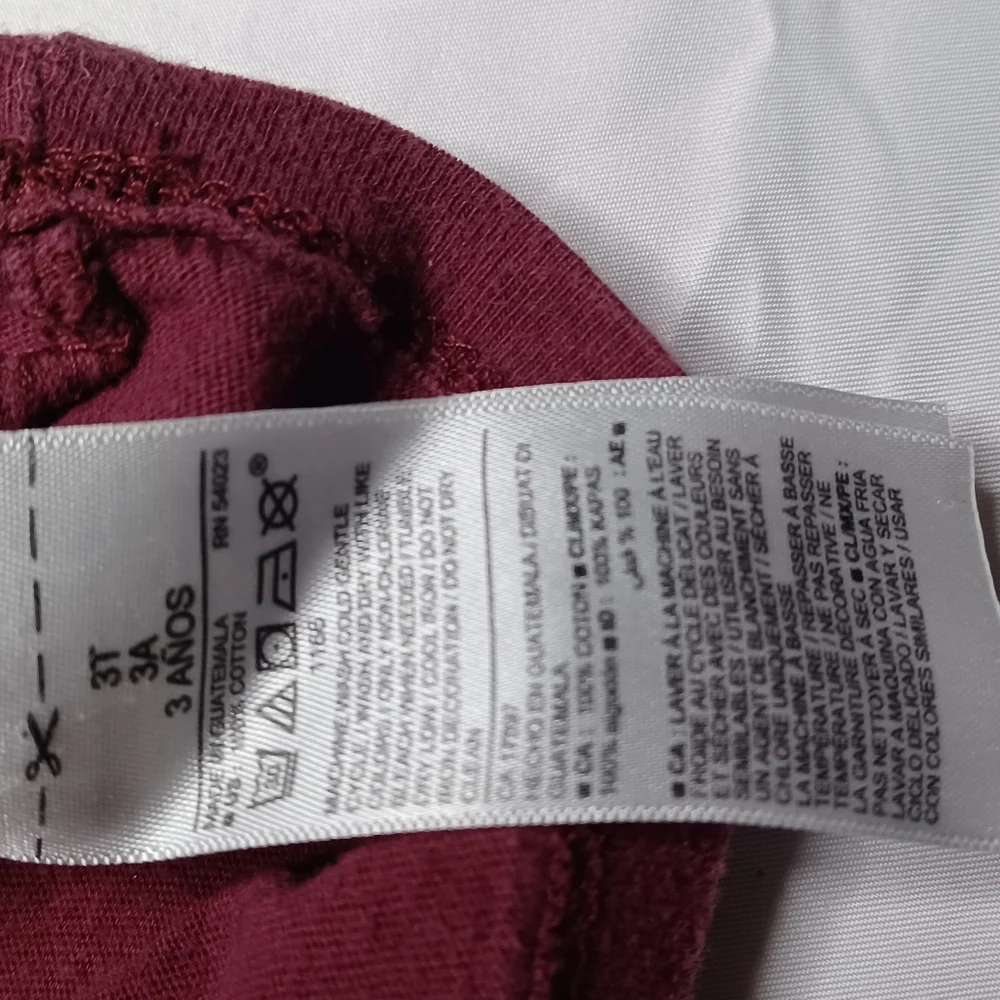 Old Navy Burgundy Red Boy's Graphic LongSleeve Toddler Top Size 3T - Picture 5 of 8